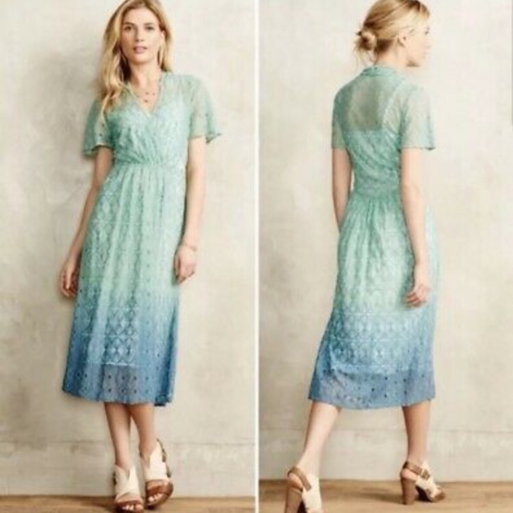 Anthropologie Vanessa Virginia Ombré Midi Dress